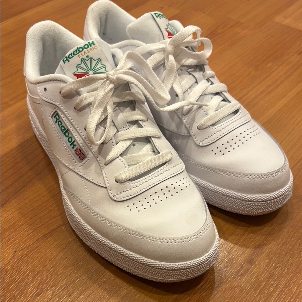 Reebok White Leather Sneakers